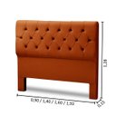 Ver imagem 3 de Cabeceira Cama Box King Size Estofada Madeira Realeza:terracota