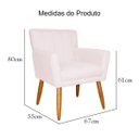 Ver imagem 7 de Poltrona Decorativa Elegante Cecília Recepção Escritório Sala de Estar Suede Rosa Bebe