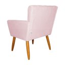 Ver imagem 3 de Poltrona Decorativa Elegante Cecília Recepção Escritório Sala de Estar Suede Rosa Bebe