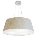 Ver imagem 1 de Lustre Pendente Cone Vivare Md-4002 Cúpula em Tecido 21/60x50cm - Bivolt - Rustico Bege - Bivolt