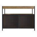 Ver imagem 3 de Buffet Aparador Bar Industrial Retrô 2 Portas e Nicho Madeira/Aço 100cm York