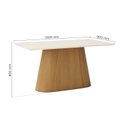 Ver imagem 3 de Mesa de Jantar 6 Lugares 160cm Tampo MDF Canto Reto Olivia