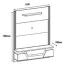 Ver imagem 3 de Rack Suspenso Para TV até 60 Polegadas 160cm 2 Portas 1 Gaveta Valley Casa D