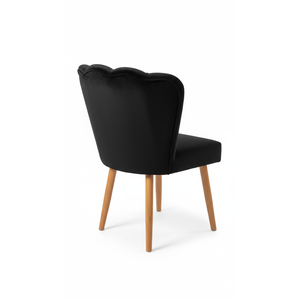 Poltrona Pétala Veludo Flor Decorativa para Sala, Quarto, Escritório e Estética com Pés Palito – Pre