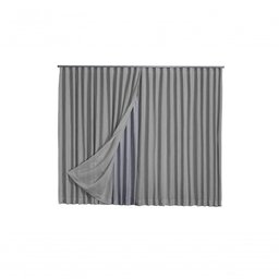 Cortina Microfibra com Linho 2,80x2,80 para Trilho Duplo - 1