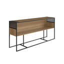 Ver imagem 2 de Aparador Industrial Retrô com Nicho Madeira/Aço 160cm York Bege/Hanover/Preto