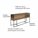 Ver imagem 7 de Aparador Industrial Retrô com Nicho Madeira/Aço 160cm York Bege/Hanover/Preto