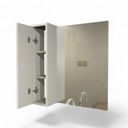 Armario Minimalista Pia Banheiro Espelho Divisorias Branco - 1