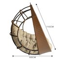 Ver imagem 3 de Cadeira Balanço Ninho Suspenso de Fibra com Almofada Impermeável