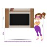 Painel Aurora P/ Tv Até 60'' Off White Com Nogueira - 4