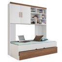 Ver imagem 1 de Quarto Infantil Modulado 2 Portas com Bicama Chiara Carvalho/branco - Phoenix