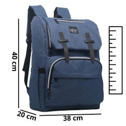 Mochila Impermeável Maternidade Azul Bebê Mf8141 - 1
