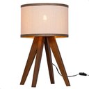 Ver imagem 1 de Abajur Madri com Pés de Madeira e Palha Natural 51cm
