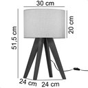 Ver imagem 4 de Abajur Madri com Pés de Madeira e Palha Natural 51cm