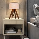 Ver imagem 2 de Abajur Madri com Pés de Madeira e Palha Natural 51cm