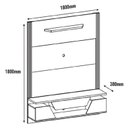 Ver imagem 3 de Rack Suspenso Para TV até 60 Polegadas 180cm 2 Portas 1 Gaveta Valley Casa D