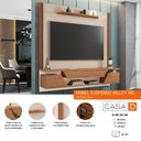 Ver imagem 5 de Rack Suspenso Para TV até 60 Polegadas 180cm 2 Portas 1 Gaveta Valley Casa D