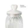 Pote Vidro Tampa Cerâmica Coração 750ml Class Home - 2