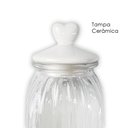 Ver imagem 2 de Pote Vidro Tampa Cerâmica Coração 750ml Class Home