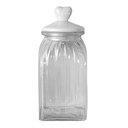 Ver imagem 1 de Pote Vidro Tampa Cerâmica Coração 750ml Class Home