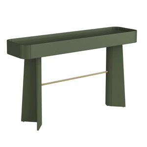 Aparador para Sala 136cm com Travessa em Metal 100% Mdf Cor:musgo com Dourado