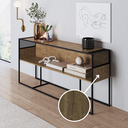 Ver imagem 4 de Aparador Industrial Retrô com Nicho Madeira/Aço 160cm York