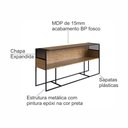 Ver imagem 7 de Aparador Industrial Retrô com Nicho Madeira/Aço 160cm York