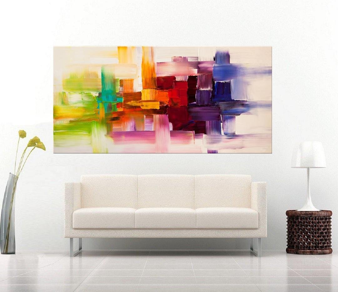 Quadro Pintura Tela Abstrato Moderno 2001: 60cm (A) x 120cm (L) - 3