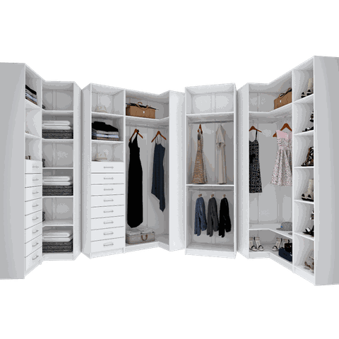 KIT CLOSET MODULAR M264.B MUNDI MOVEIS