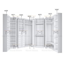 KIT CLOSET MODULAR M264.B MUNDI MOVEIS - 4