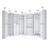 KIT CLOSET MODULAR M264.B MUNDI MOVEIS - 4