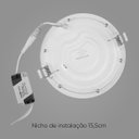 Ver imagem 4 de Painel Plafon Led 12w Luminária Embutir Redondo St535