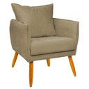 Ver imagem 2 de Kit 2 Poltronas Decorativas Ada Pé Palito Luxo Para Sala De Estar Suede