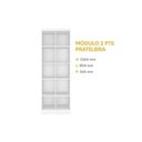Ver imagem 3 de Modulado de Quarto 2 Portas C/ Nicho Linea/rizon Neve - Novo Horizonte
