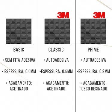 Kit com 10 Placas 3D Troia Preta 50 x 50 - 4