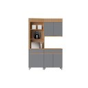 Ver imagem 1 de Cozinha Modulada Nesher Realeza 3 Peças Cz107 Carvalho/titânio