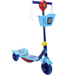 Patinete Sonic Cestinha 3 Rodas com Led e Som Bbr Toys