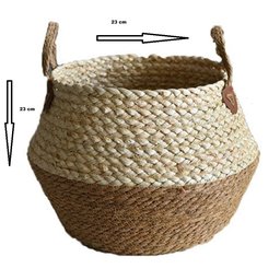 Conjunto 2 Cestos Fibra Natural Artesanal - Bela Flor - 3