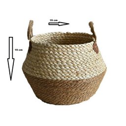 Conjunto 2 Cestos Fibra Natural Artesanal - Bela Flor - 2