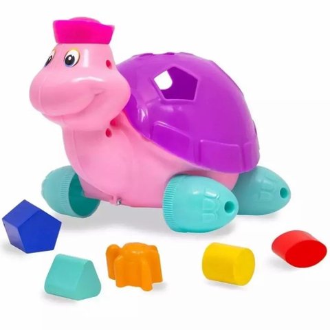 Brinquedo Educativo Baby Land Tartaruga:rosa