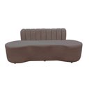 Ver imagem 4 de Sofá 3 Lugares Orgânico Curvo Madrid 180cm Suede Capuccino