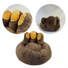 Cama de Pelúcia para Pets Desenho Pata 12x43cm Marrom - 2