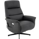 Ver imagem 1 de Poltrona Reclinável Massageadora Base Giratória Magnet R01 Preto - Lyam Decor