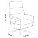 Ver imagem 5 de Poltrona Reclinável Massageadora Base Giratória Magnet R01 Preto - Lyam Decor