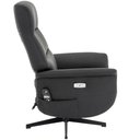 Ver imagem 6 de Poltrona Reclinável Massageadora Base Giratória Magnet R01 Preto - Lyam Decor