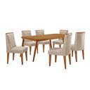 Ver imagem 2 de Mesa de Jantar Copper 180cm Tampo Canto Copo Mdf com 6 Cadeiras Isadora Moderna Mobilia