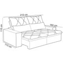 Ver imagem 4 de Sofá Retrátil Reclinável para Sala 3 Lugares 210cm Aires F04 Veludo Terracota - Lyam Decor