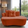 Namoradeira Sofá Feijão Suria Orgânica Veludo Terracota - 1