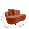 Namoradeira Sofá Feijão Suria Orgânica Veludo Terracota - 7