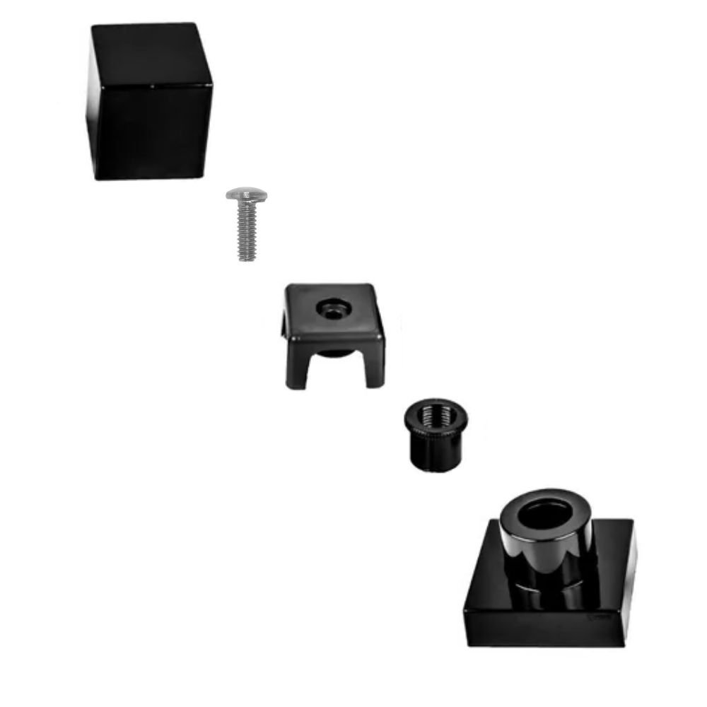 Acabamento para Registro Quadrado em ABS Preto:Preto - 2